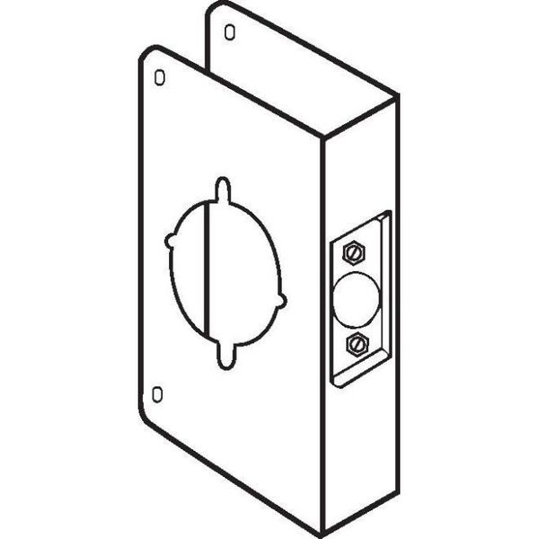 Don-Jo 5-1/2" Classic Wrap Around for Best and Sargent Lever Locks with 2-3/4" Backset and 1-3/4" Door CW5KPB